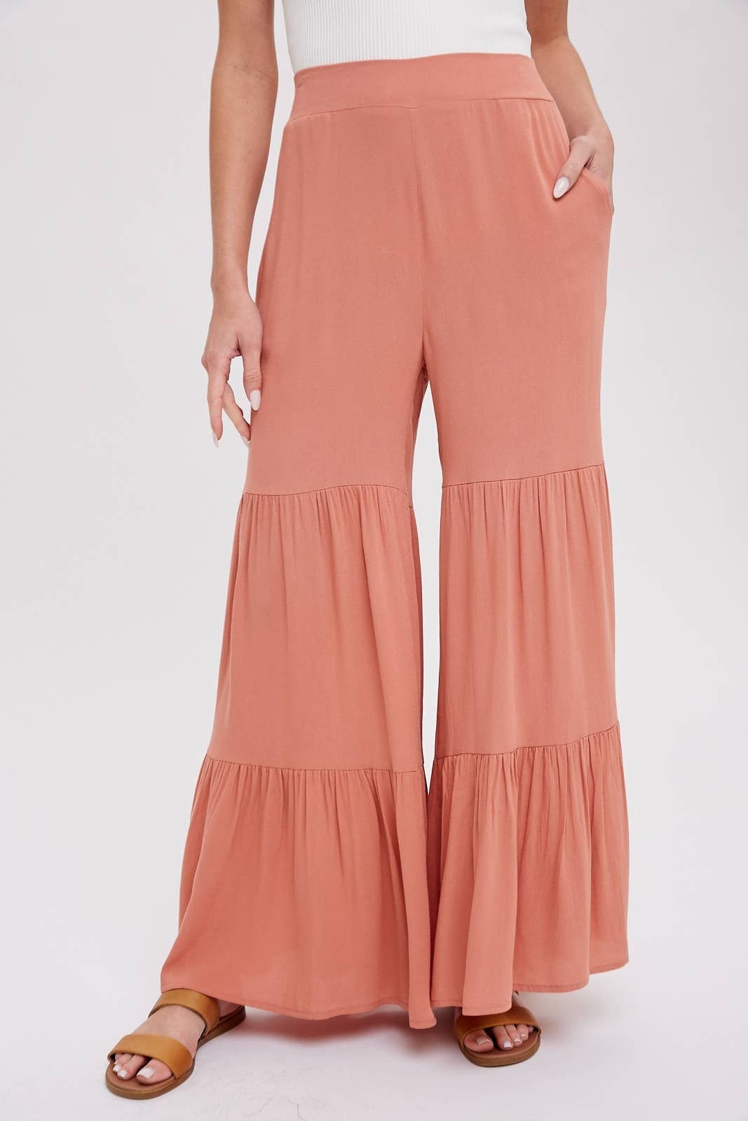 RAYON 16kg Ladies Ruffle Palazzo Pants, Size : 20-40, Feature :  Anti-Wrinkle, Comfortable, Dry Cleaning at Rs 250 / Piece in Delhi